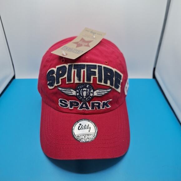 Spitfire Spark 1932 Vintage Baseball Trucker Fishing Farming Dad Hat Cap Red - Picture 1 of 7